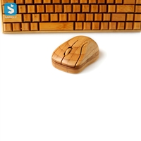 wooden wireless keyboard + mouse